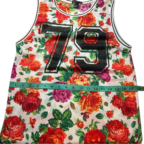 Forever 21 Mesh Floral Jersey Tank size Small - Picture 13 of 14